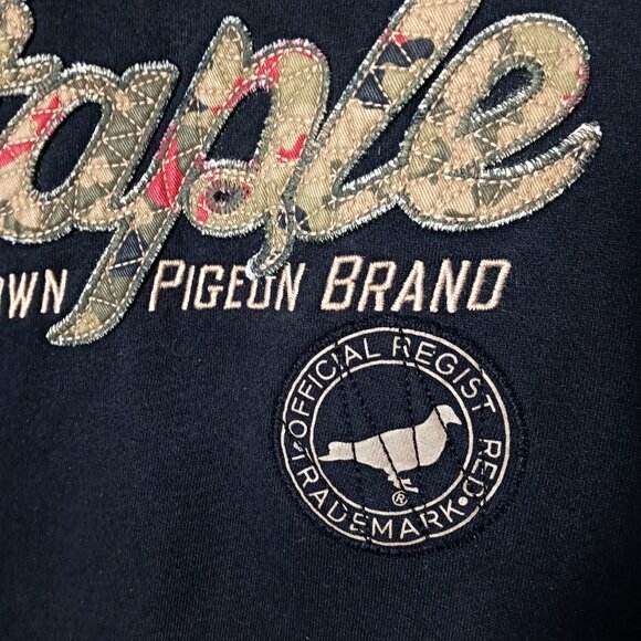 Staple Pigeon Mens Hoodie Sweatshirt Black Cotton Blend Embroidered Size Large - Picture 5 of 12